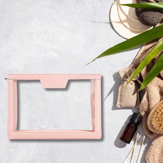 Personalised Leather Transparent Organiser