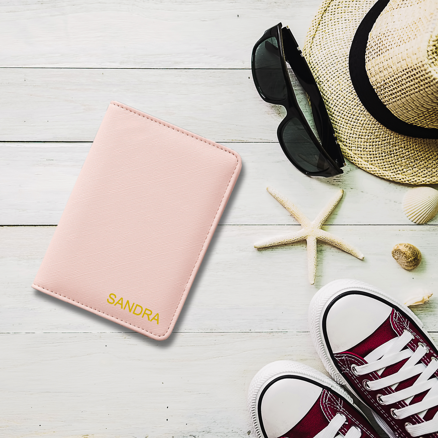 Personalised Saffiano Leather Passport Cover