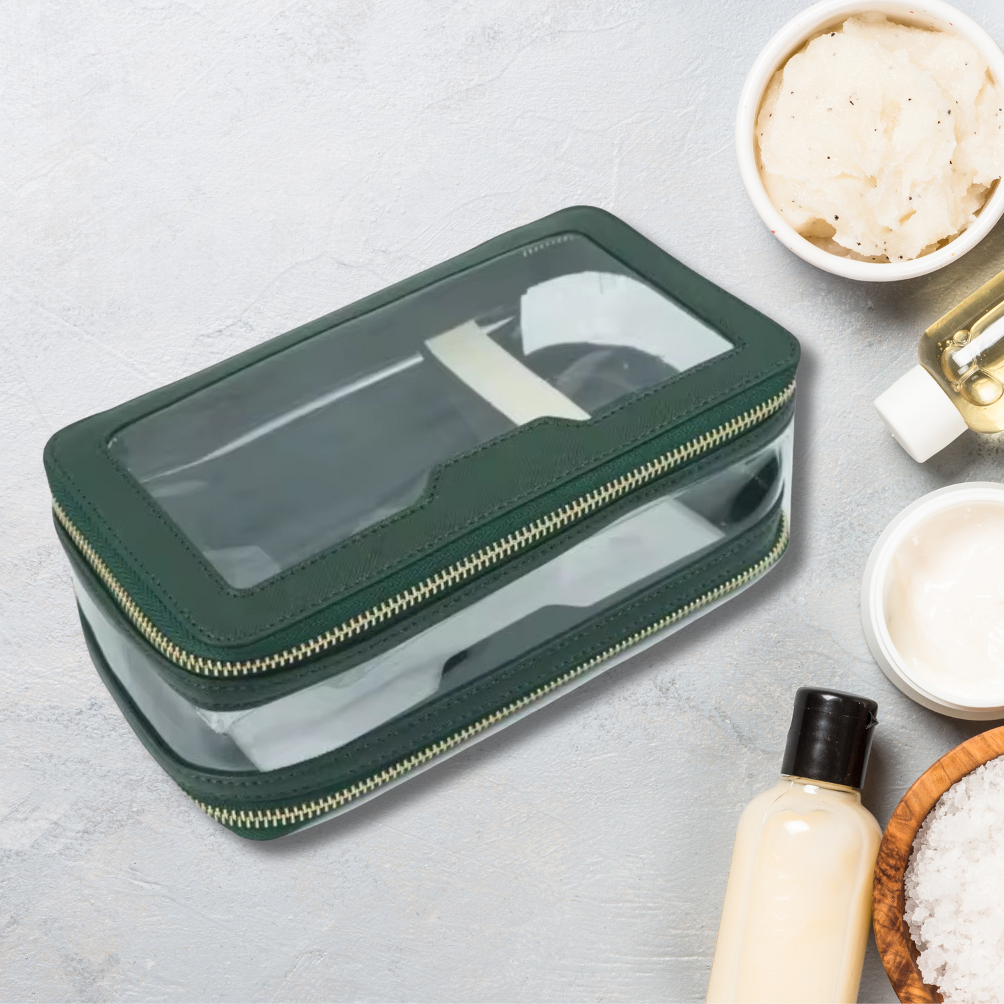 Personalised Saffiano Leather Dual Zipper Case