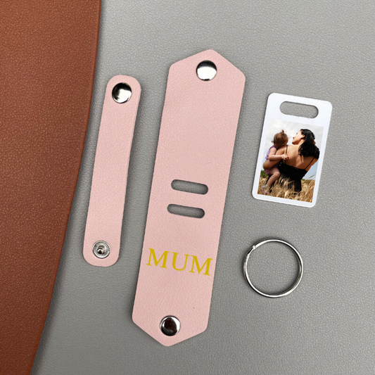 Personalised Leather Photo Key Tags