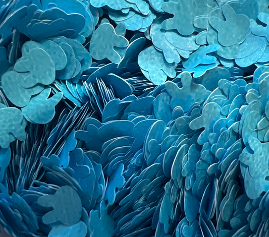 Bunny Blue - Glitter Shapes