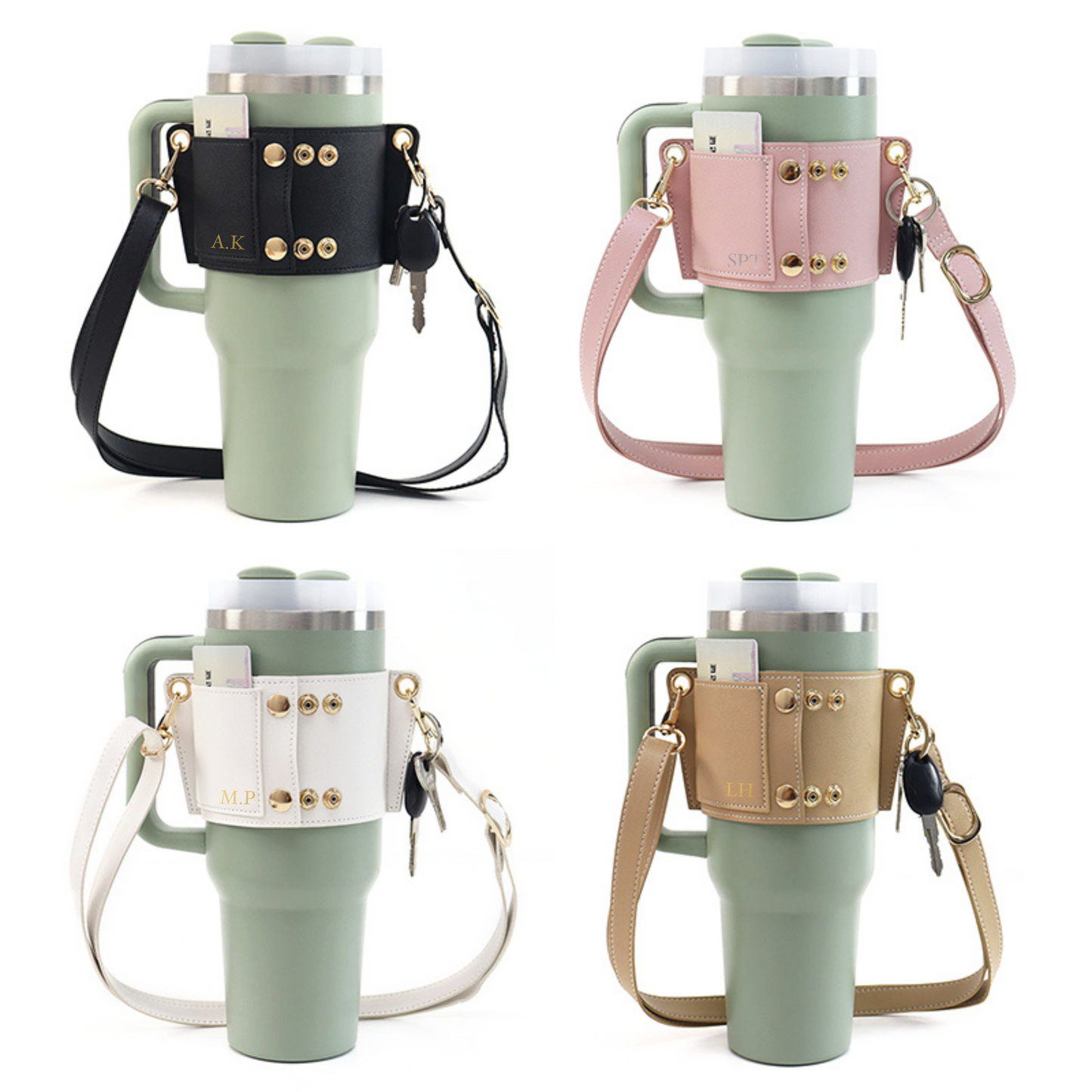 Personalised Leather Cup Strap