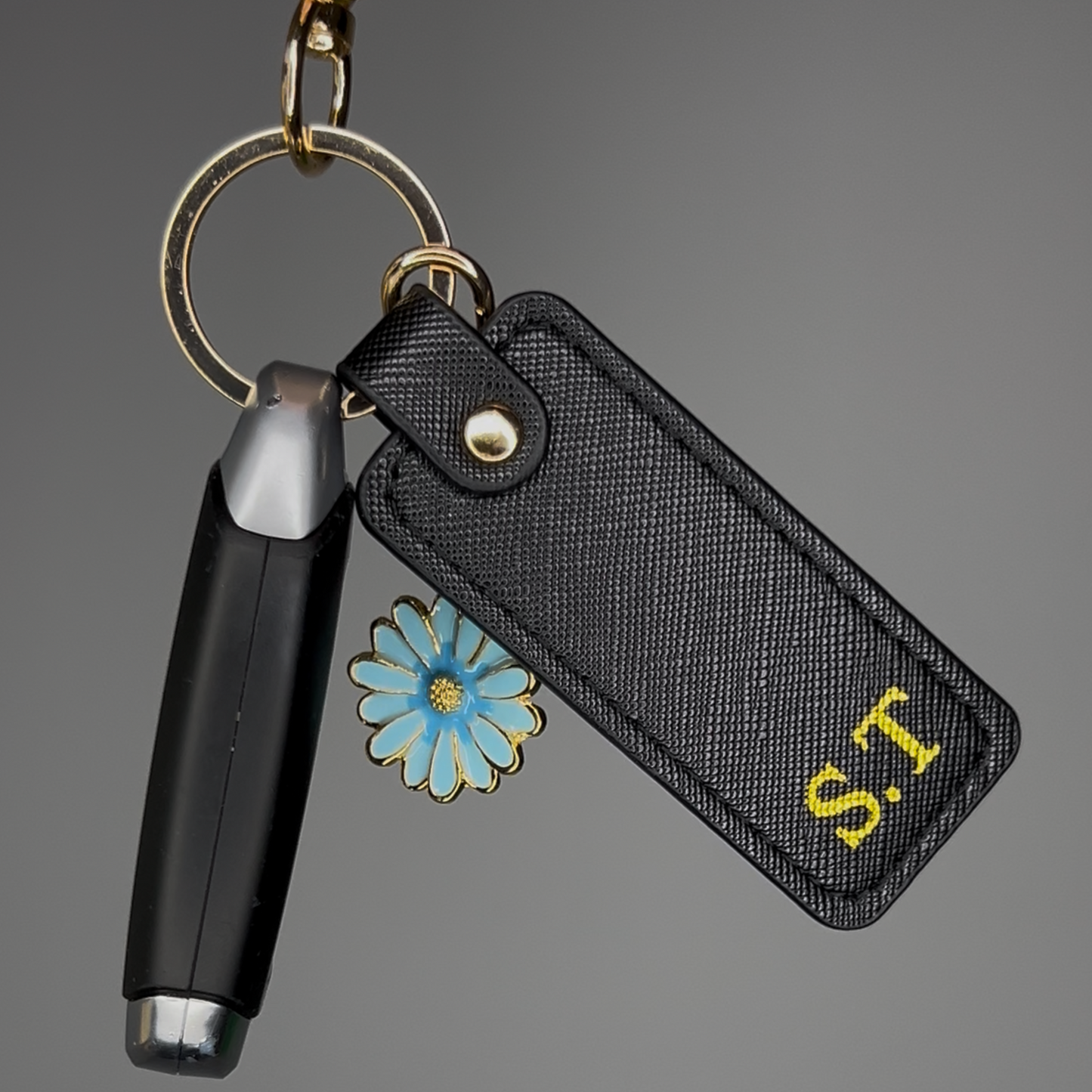 Personalised Saffiano Leather Keyring Tag