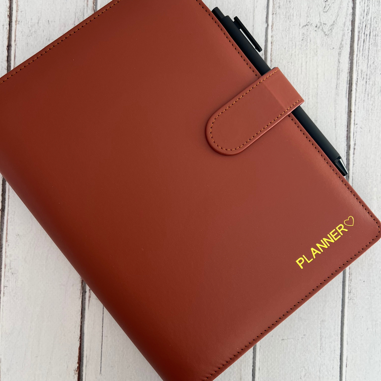 Personalised A5 Leather Refillable Weekly Planner