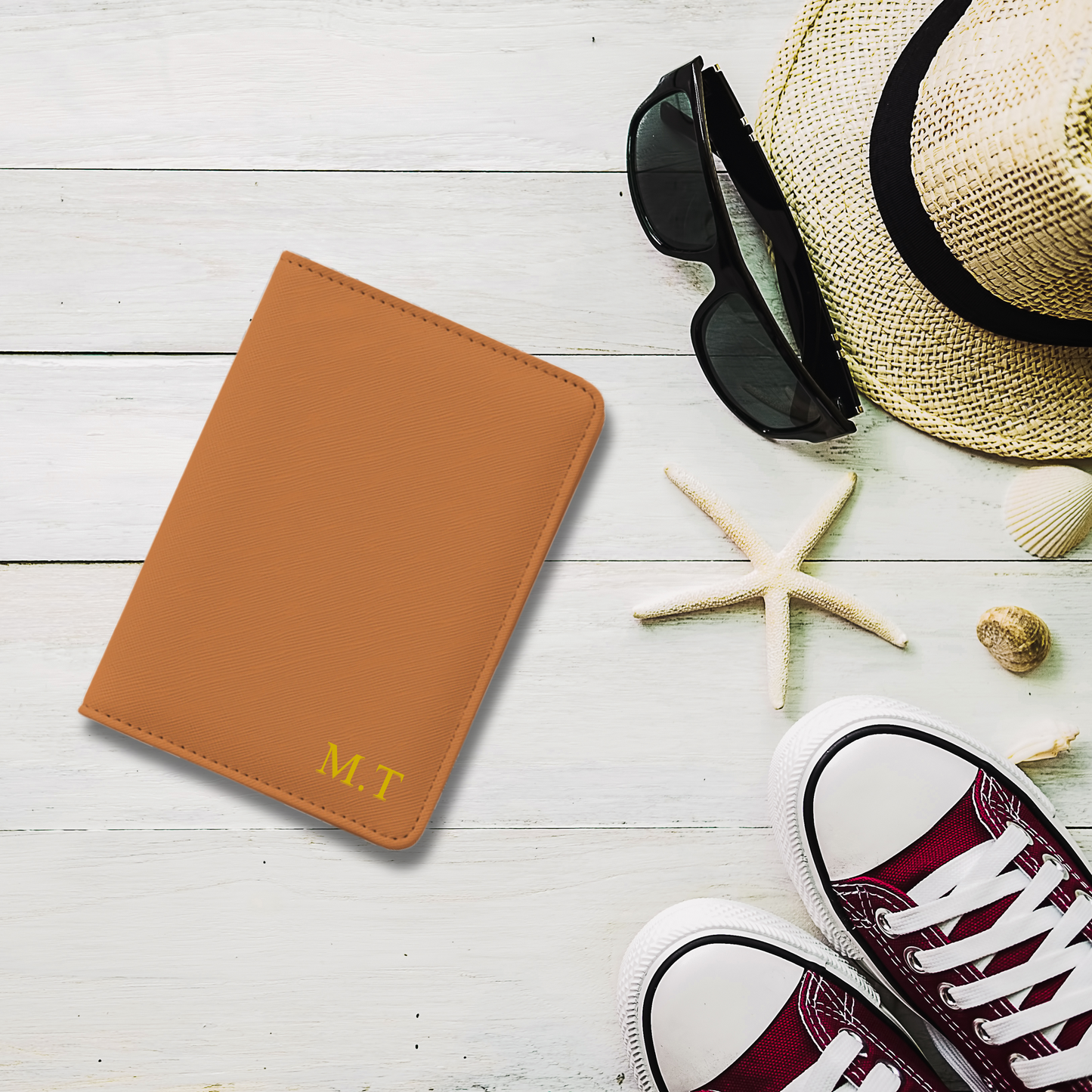 Personalised Saffiano Leather Passport Cover
