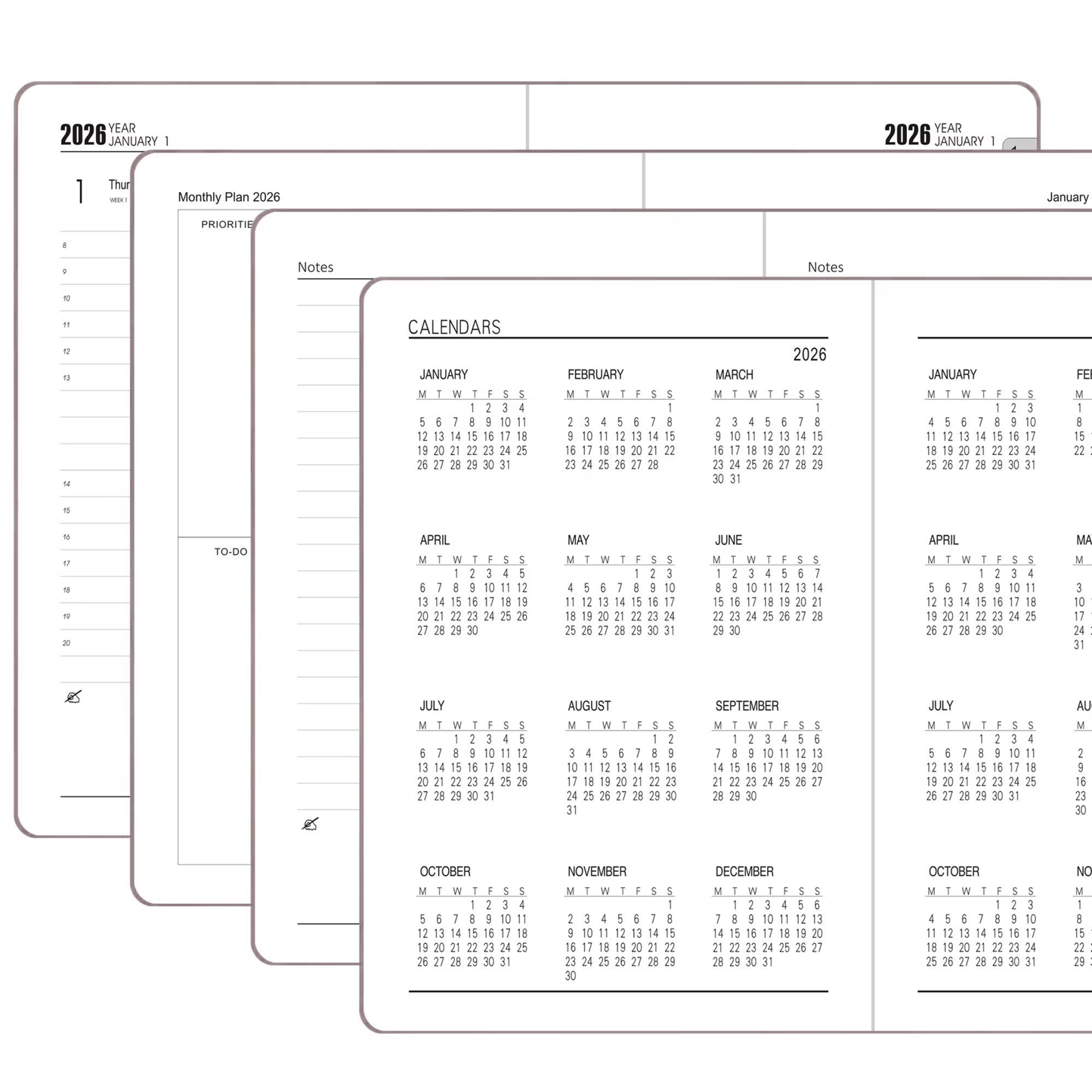 Personalised A5 Leather 2026 Planner