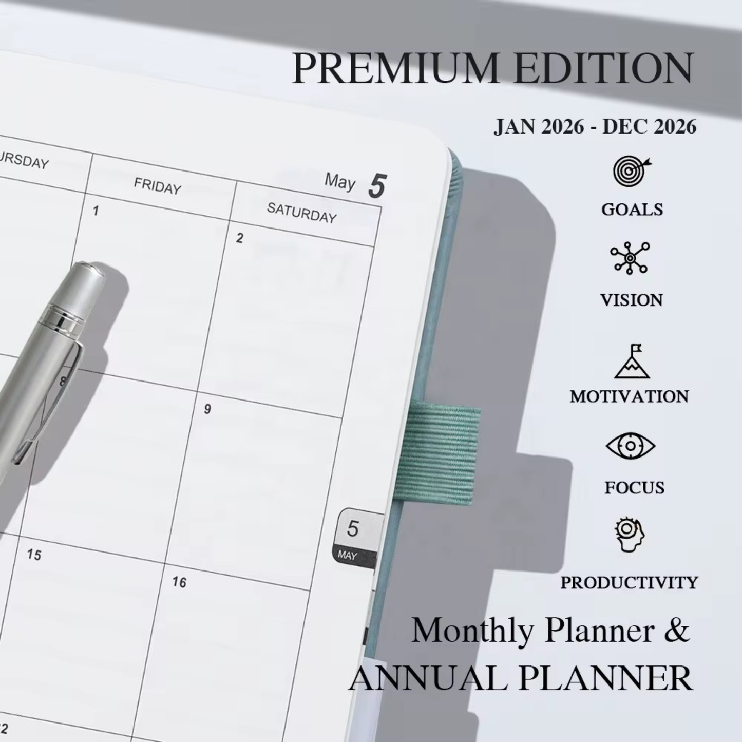 Personalised A5 Leather 2026 Planner