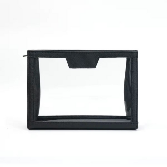 Premium Saffiano Leather Transparent Organiser - PREORDER