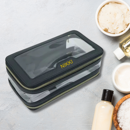 Personalised Leather Dual Zipper Case