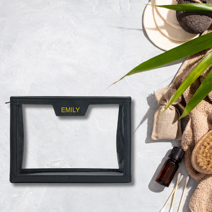 Personalised Leather Transparent Organiser