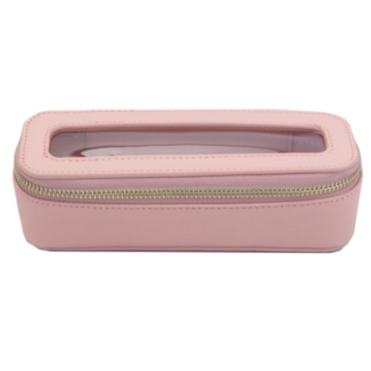 Premium Saffiano Leather Beauty Bag