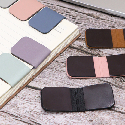 Magnetic Personalised Leather Bookmarks