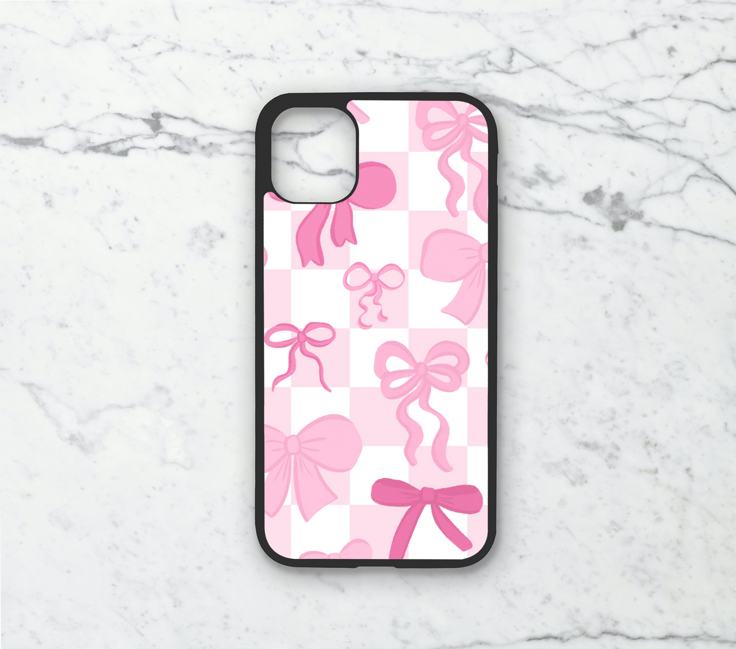 Pink Gingham Bows - Phone Case