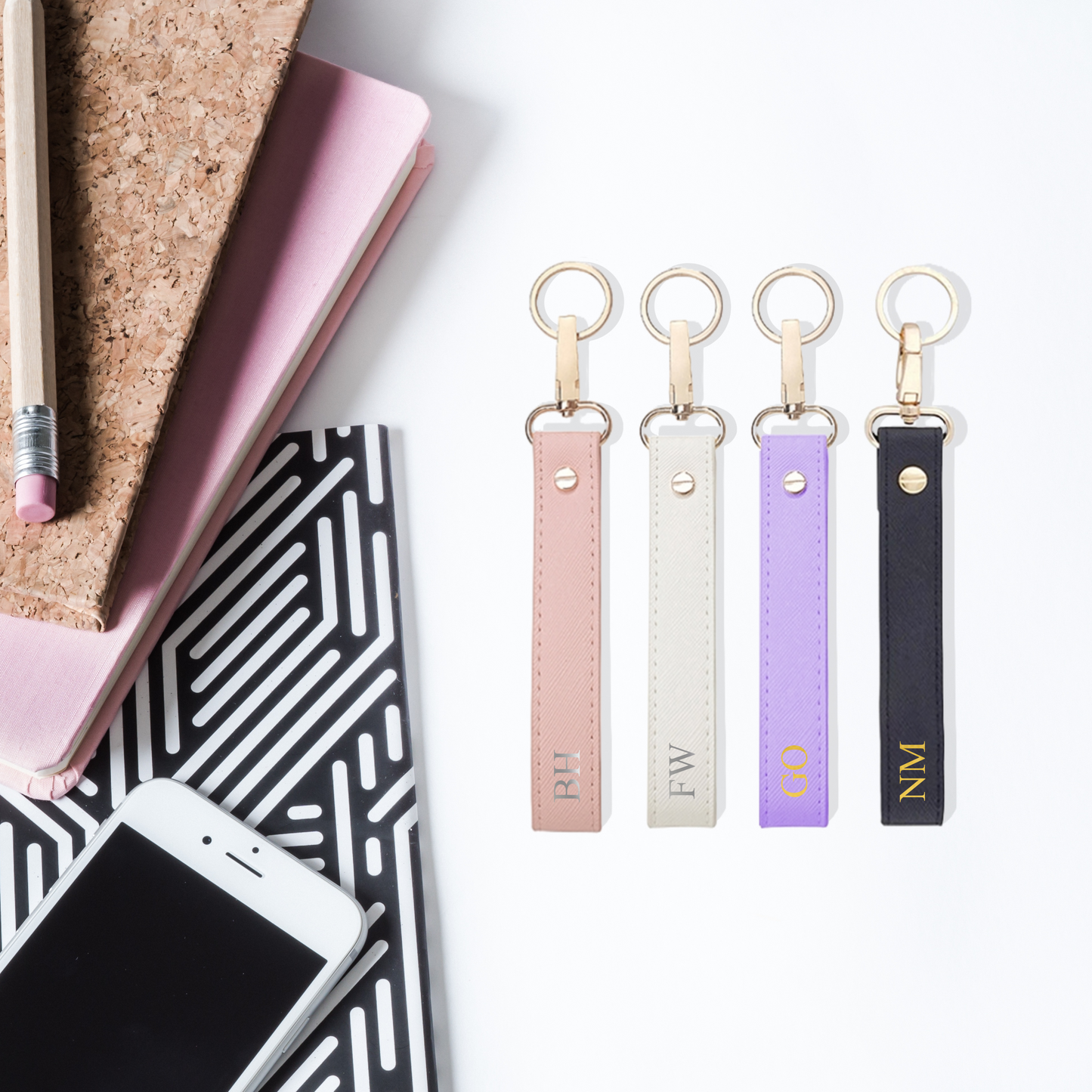 Personalised Leather Keyring Wristlet | PRE-ORDER