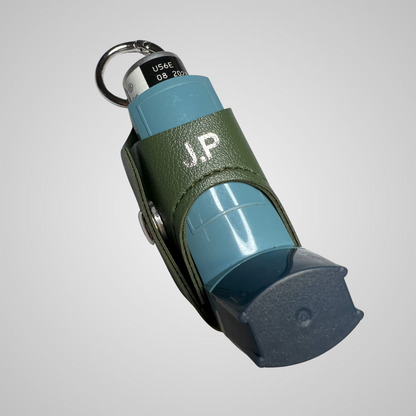 Personalised Leather Puffer Holder