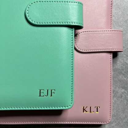 Personalised A5 Leather 100 Envelopes Savings Diary