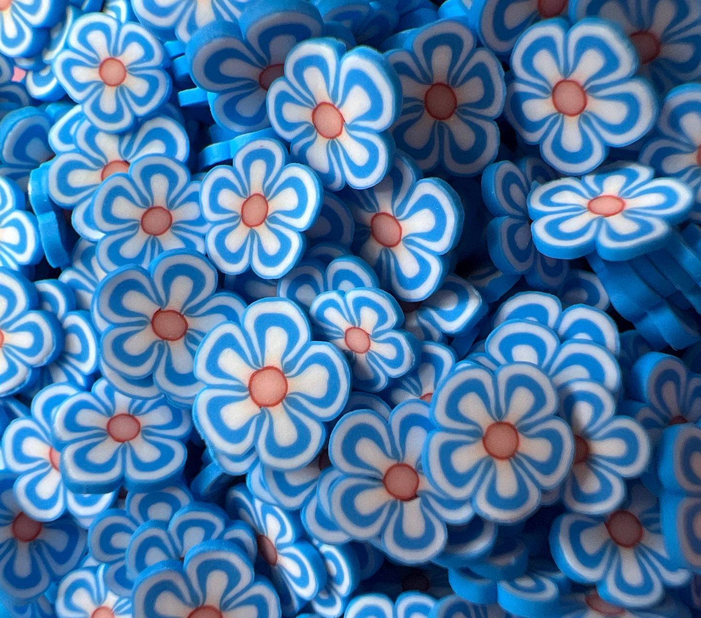 Blue Flowers - Clay Pieces