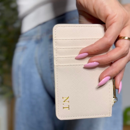 Personalised Leather Slim Card Wallet