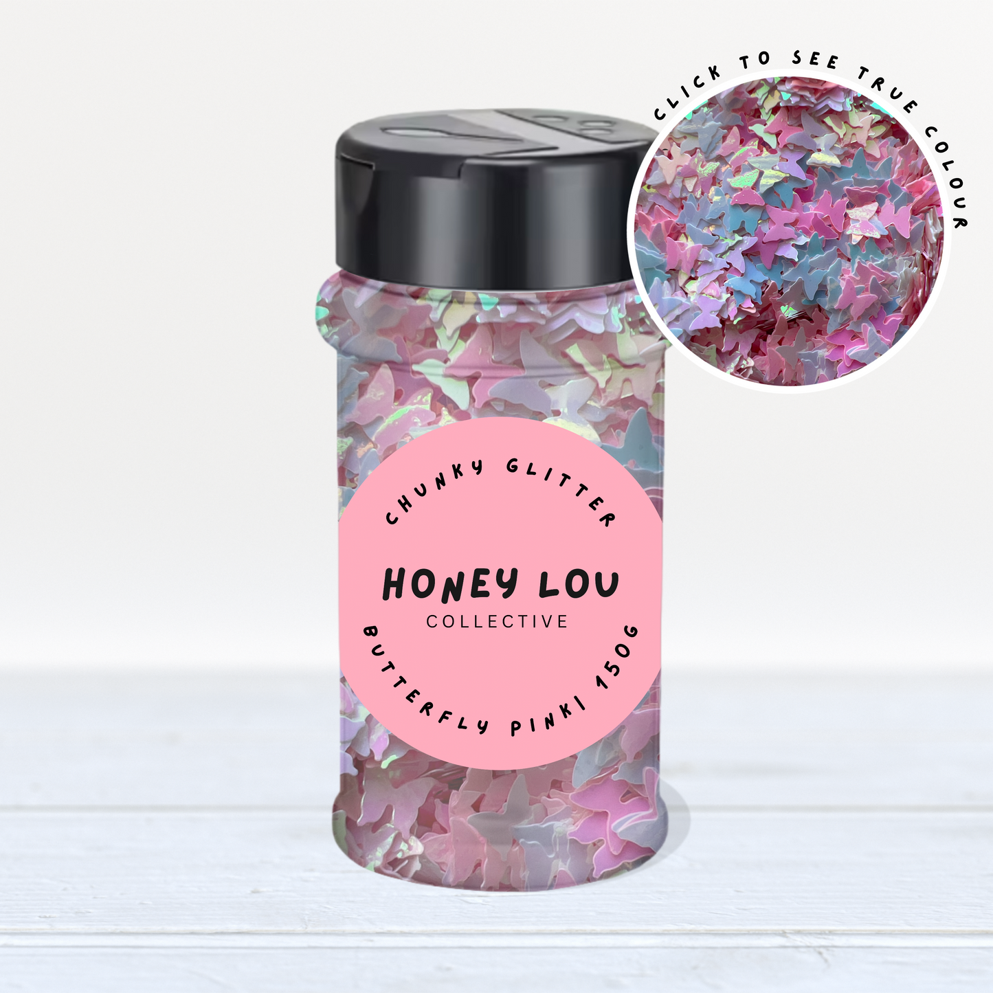 Butterfly Pink - Chunky Glitter 150g