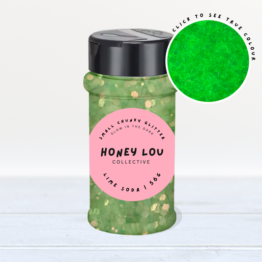 Lime Soda  | Glow In The Dark - Small Chunky Glitter 56g