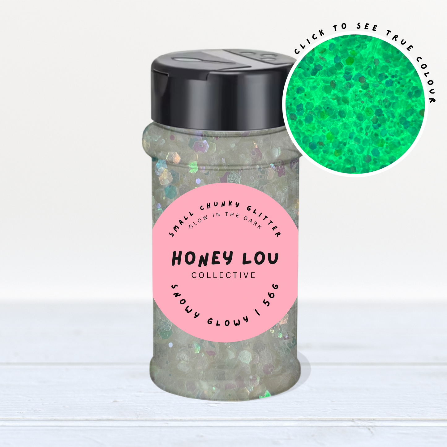 Snowy Glowy | Glow In The Dark - Small Chunky Glitter 56g