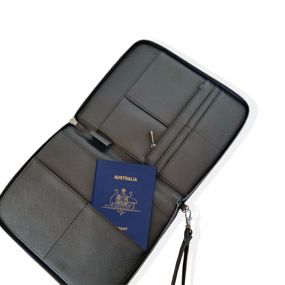 Premium Saffiano Leather Travel Wallet