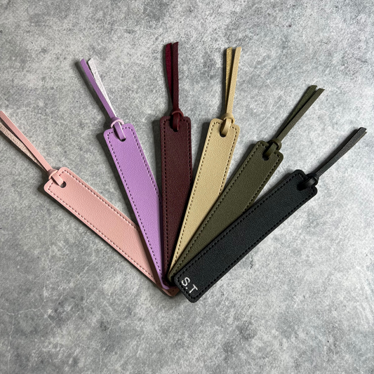 Personalised Leather Strap Bookmarks