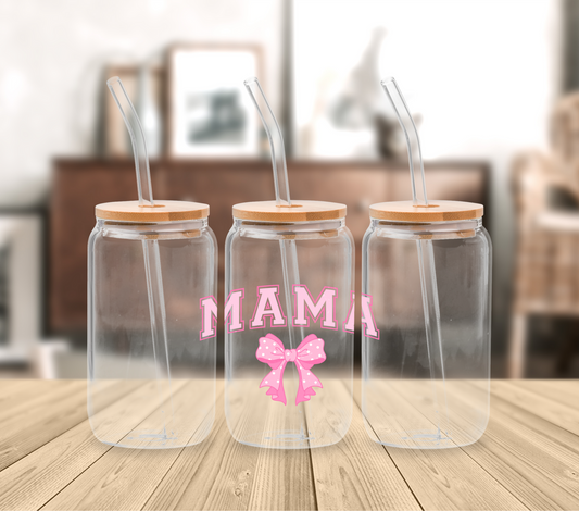 Mama & Mini Pink Bow Set - UV DTF Decal