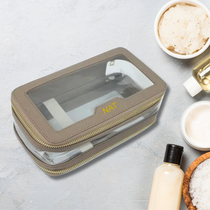 Personalised Leather Dual Zipper Case