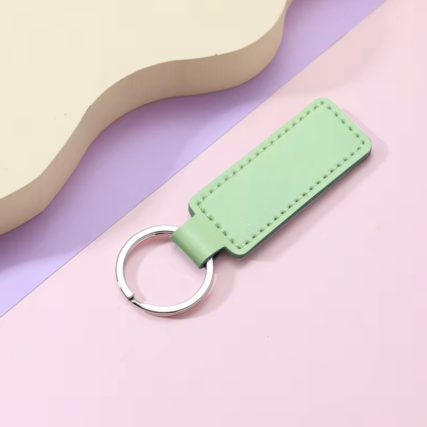 Personalised Leather Keyring Tag