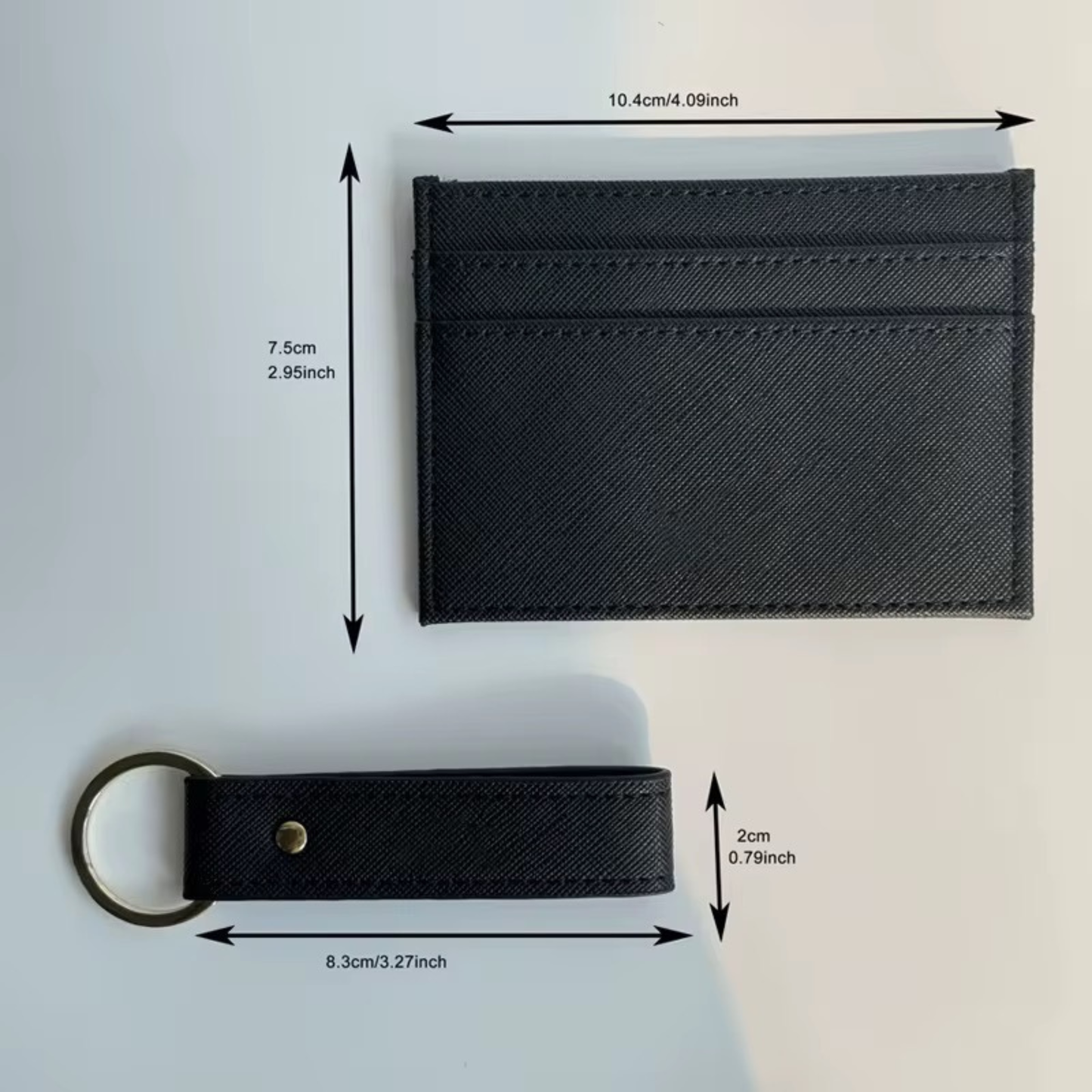 Personalised Unisex Card Wallet and Keyring Gift Set