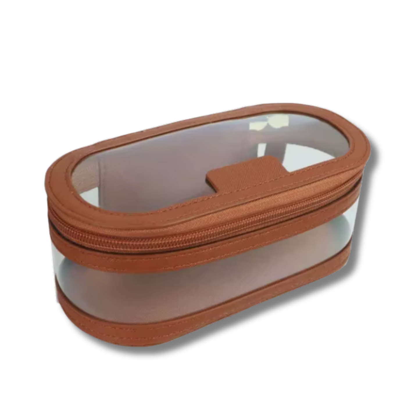 Personalised Leather Oval Clear Case