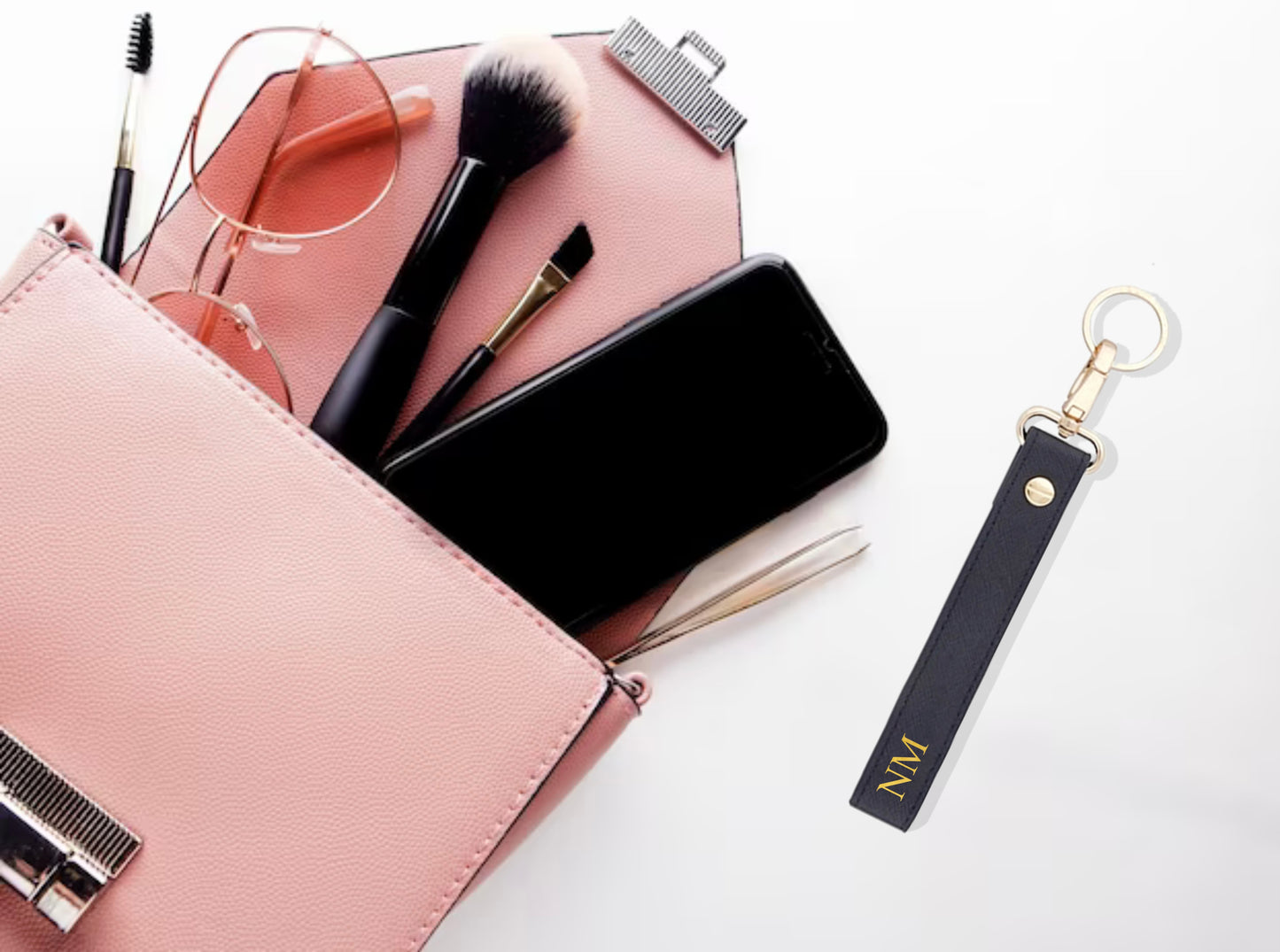 Personalised Leather Keyring Wristlet | PRE-ORDER