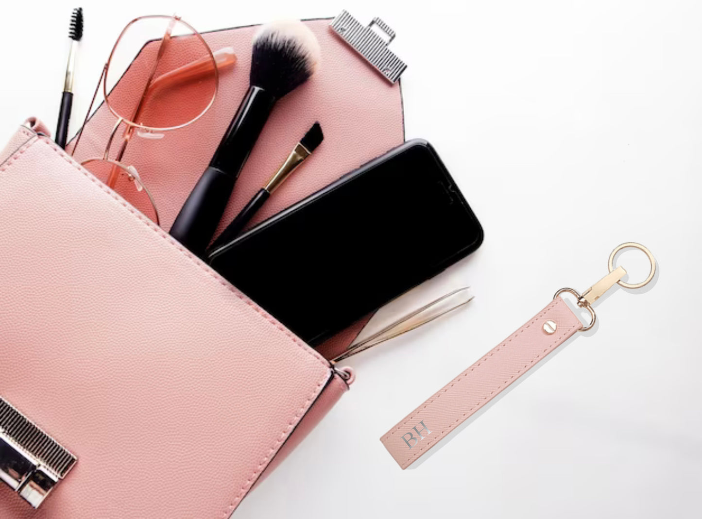 Personalised Leather Keyring Wristlet | PRE-ORDER