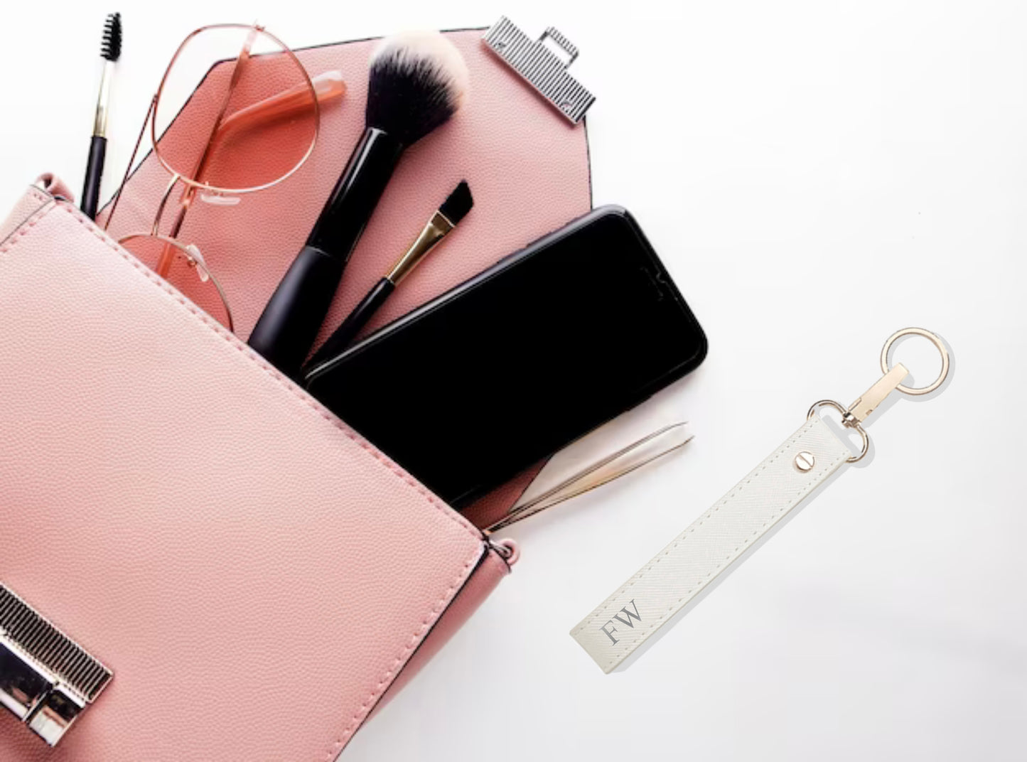 Personalised Leather Keyring Wristlet | PRE-ORDER