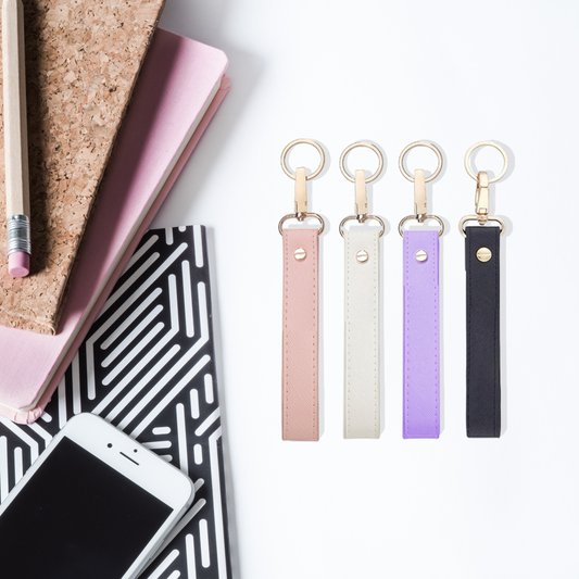 Leather Keyring Wristlet