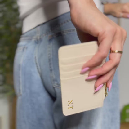 Personalised Leather Slim Card Wallet
