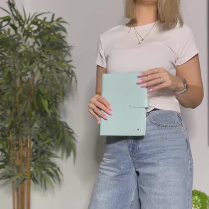 Personalised A5 Leather 100 Envelopes Savings Diary